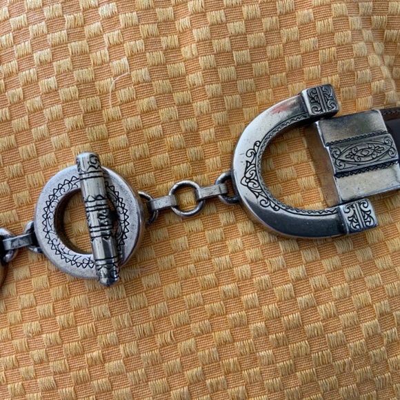 BRIGHTON 1996 leather adjustable belt/20609/M main image 5